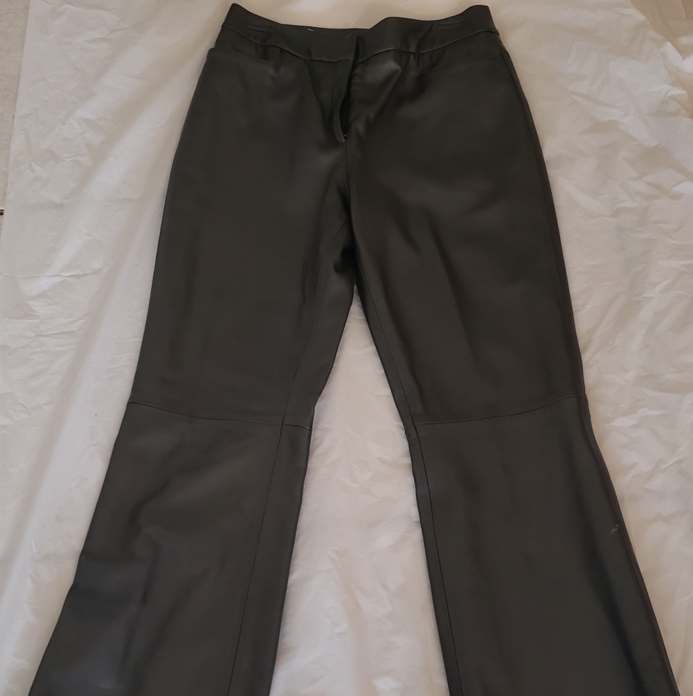 Georgie Raye 100% grey leather pants Size 8